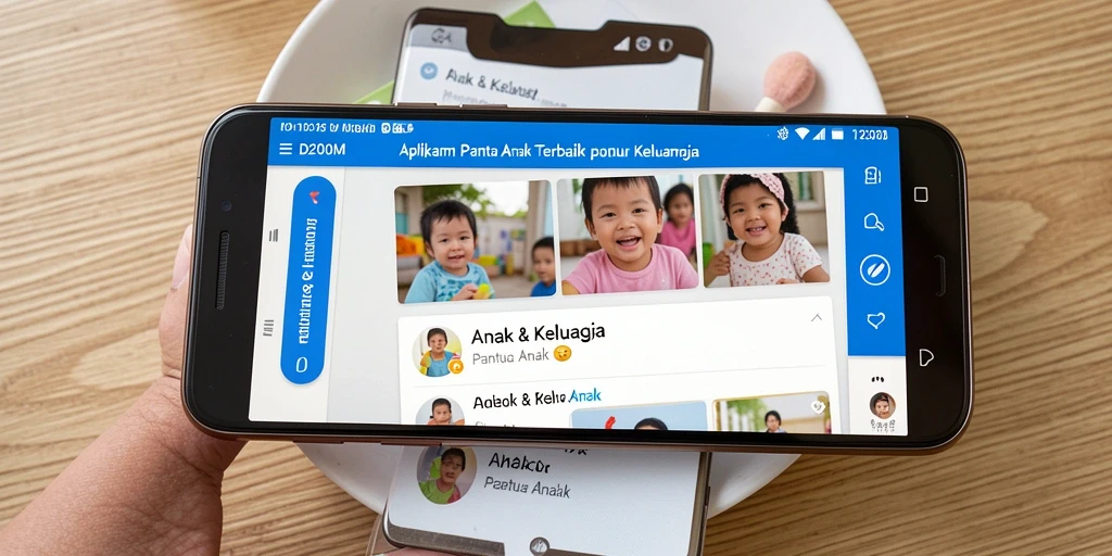 Tampilan aplikasi D200M untuk memantau anak secara real-time.