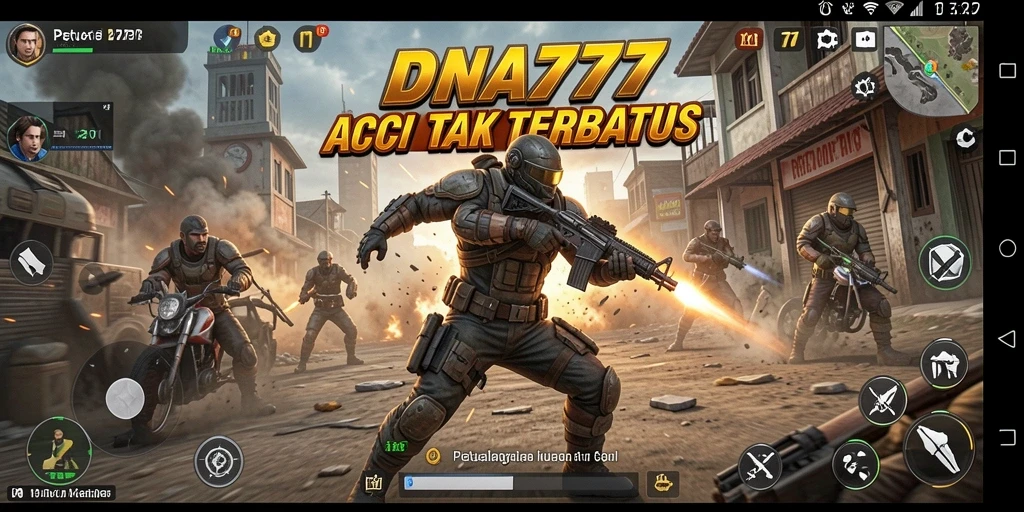Antarmuka menarik dari game Action DNA777 dengan grafis menakjubkan.