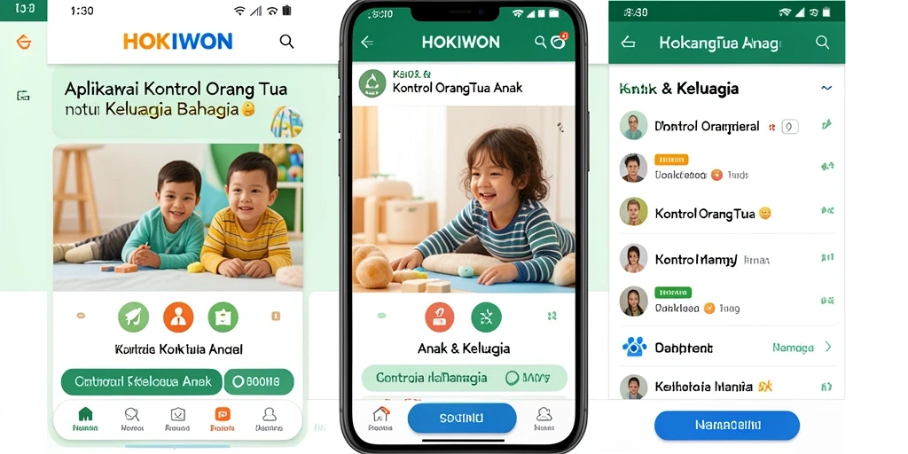 Antarmuka HOKIWON yang nyaman untuk kontrol orang tua.