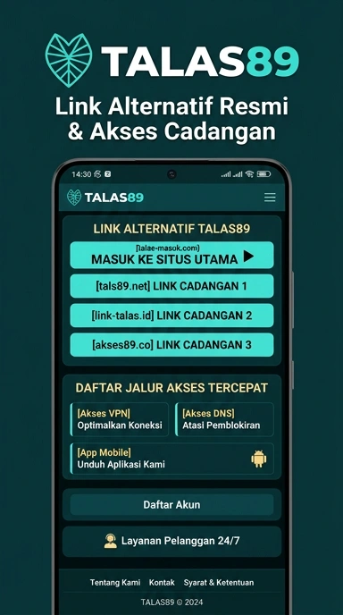 Tampilan link alternatif talas89